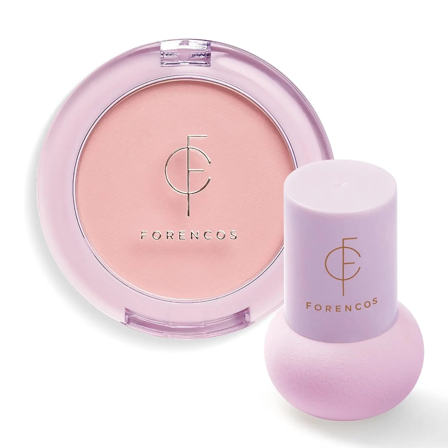 FORENCOS Pure Blusher Matte Blush Set with Puff Included Long Lasting Lightweight Sebum Control Easy Blending Multiple Colors for All Skin Tones - Makeup