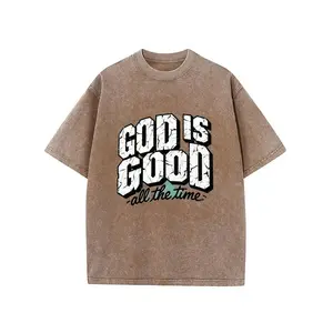 Vintage Distressed Black T-Shirt with The Phrase 'God Is Beautiful' - A Soft And Cozy Short-Sleeve Shirt Made From, Showcasing a 'God Is' Design. This Unisex Oversized Shirt Weighs 230G And Features High-Quality, Comfortable Printing