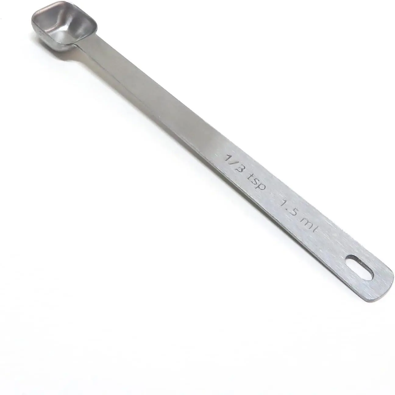 1 count 1/3 Teaspoon(1/3tsp, 1/10tbsp, 1.5ml) Single  Square Bowl Measuring Spoon, Small Individual Stainless Steel Measure Spoons Only