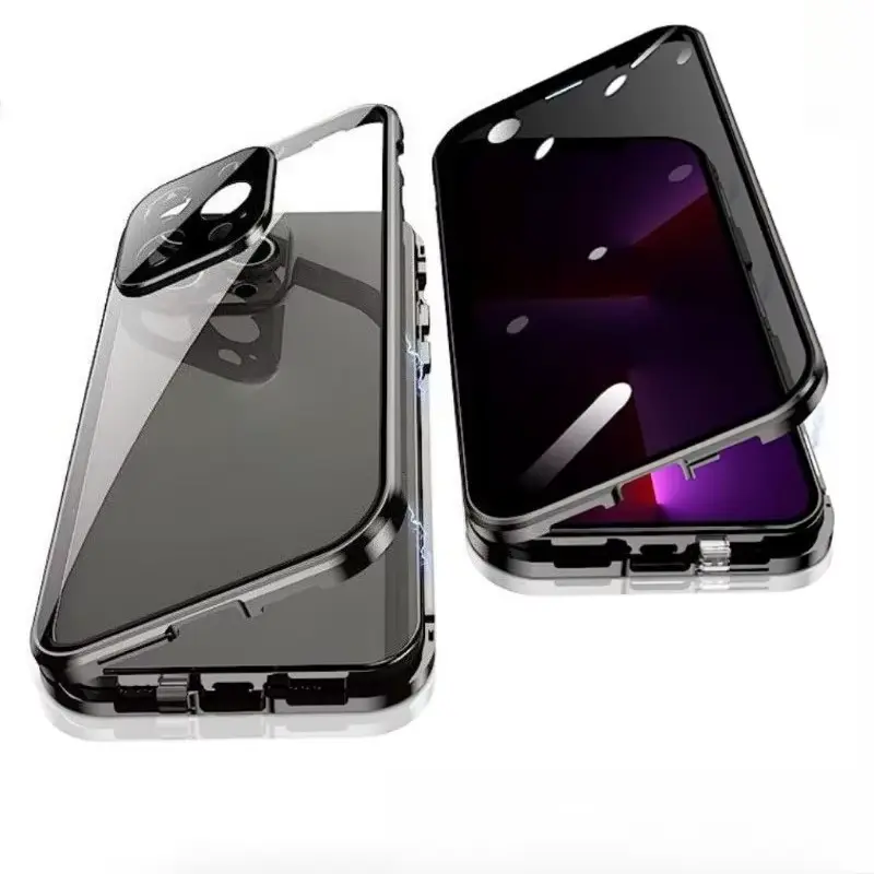 Privacy Anti Peeping Double Sided Glass 360 Full Protection Case For iPhone 18 17 16 15 14 Plus 13 12 Pro Max Mini 17E 16E Cover
