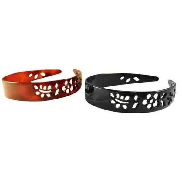 Parcelona France Fleur Light Cellulose Tortoise Shell Hair Head Band