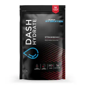 DASH Hydrate+ Strawberry+ Hydration+ Stick Packs+Easy Open+ Sugar Free