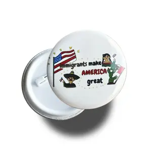 Immigrants Make America Great pin button (2.25) inch