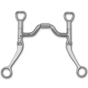 Myler Flat Shank with Medium Wide Ported Barrel Bit