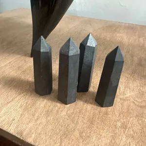 Shungite crystal points Shungite crystal points