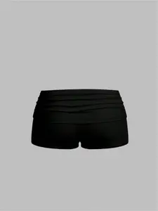 American Style Low Waist Slim Fit Gym Sports Shorts, Fashionable Body-Hugging Design for Active Wear, Stylish Summer Bottoms for Trendy Women, Tight Shorts, Solid Sports Shorts