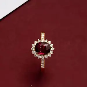 【#ZA270】(Ruby)Lab Made Gemstone Fashion jewelry  Ring