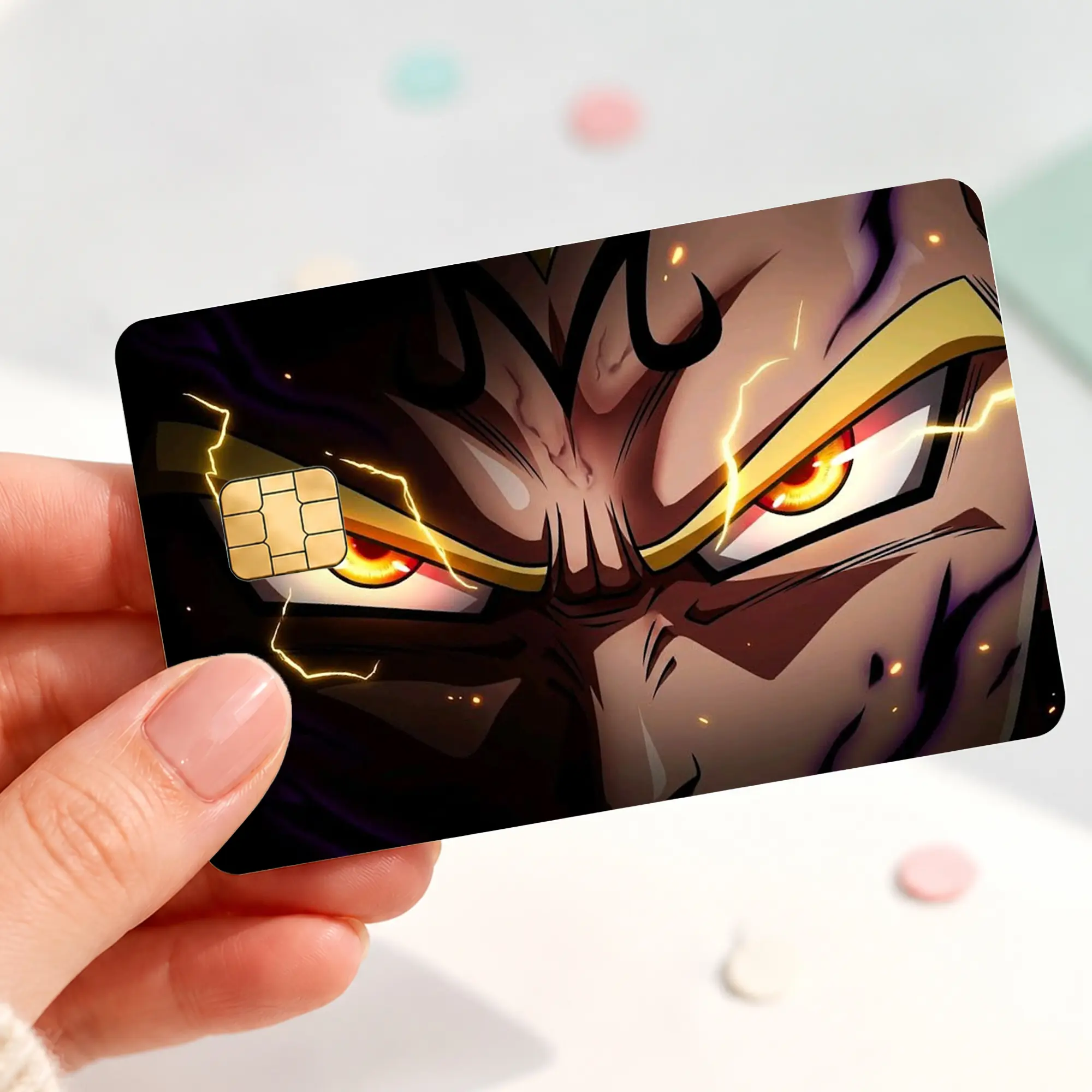Majin Anime Credit Card Skin, Evil Eyes Warrior Card Sticker