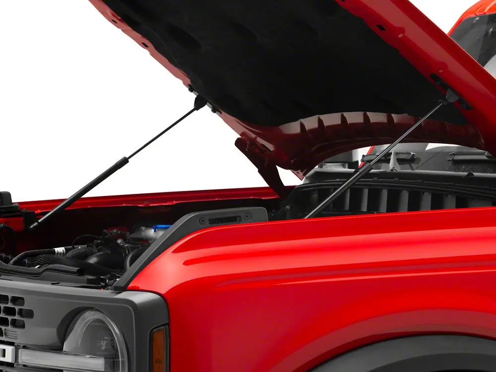 RedRock Lightweight Metal Vehicle Hood Strut Kit with Gas Struts - Bolt to Hood and Fenders, Automotive Auto Parts Compatible with 21-25 Bronco, Hood Lifter, Two Piece Set