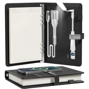 2026 Planner,Personalized Notebook with Power  &15W  Charger,Travelers Notebook with Light, Refillable Notebook,Professional Notebook for School.