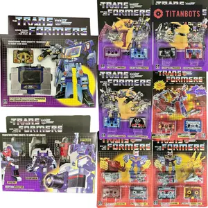 Retro Soundwave Laserbeak Frenzy Slamdance Action Figure Set - Vintage Style Collectible, 6 Inches