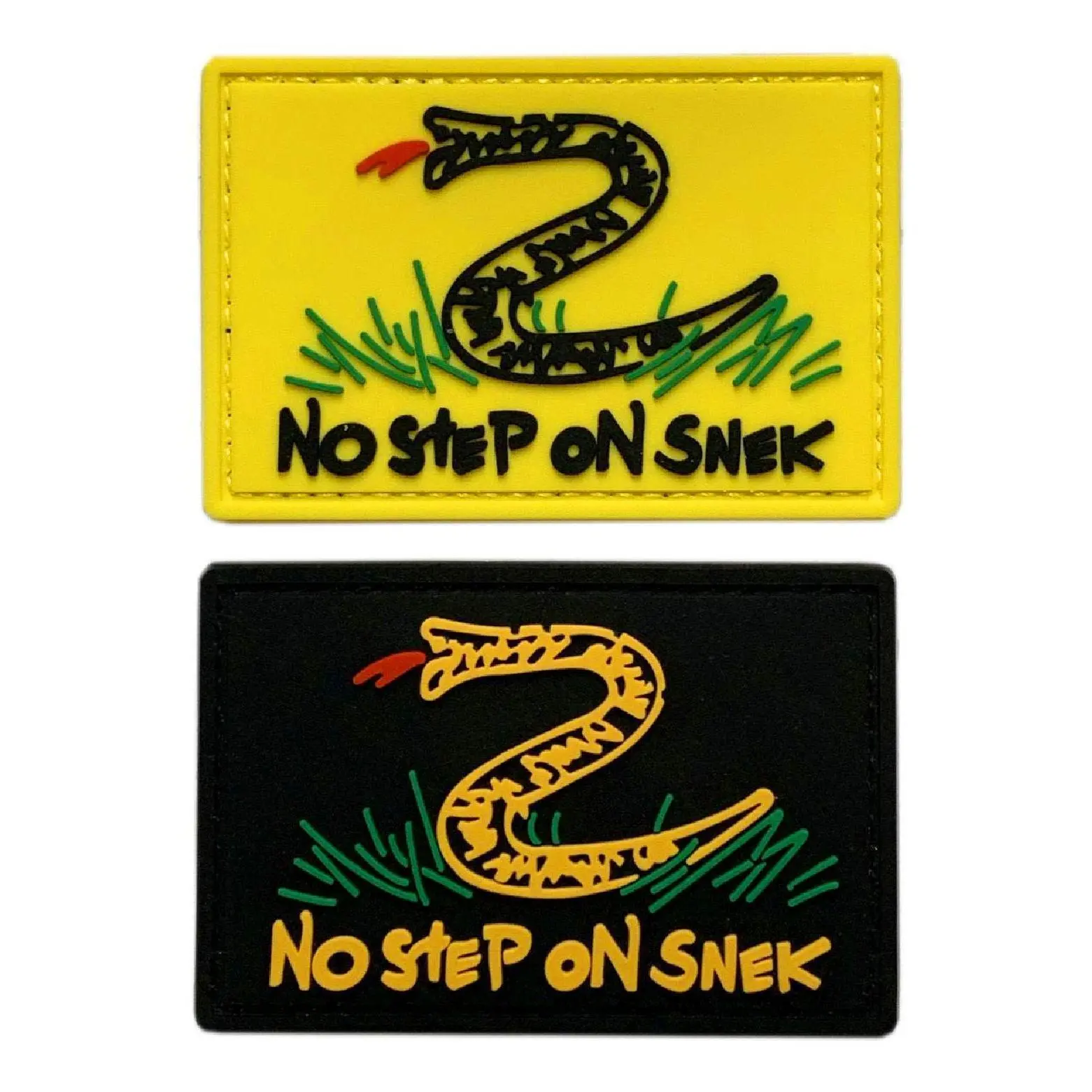 No Step on Snek Patch [2PC Bundle - 3D-PVC Rubber -“Hook” Fastener -SPV1,2]