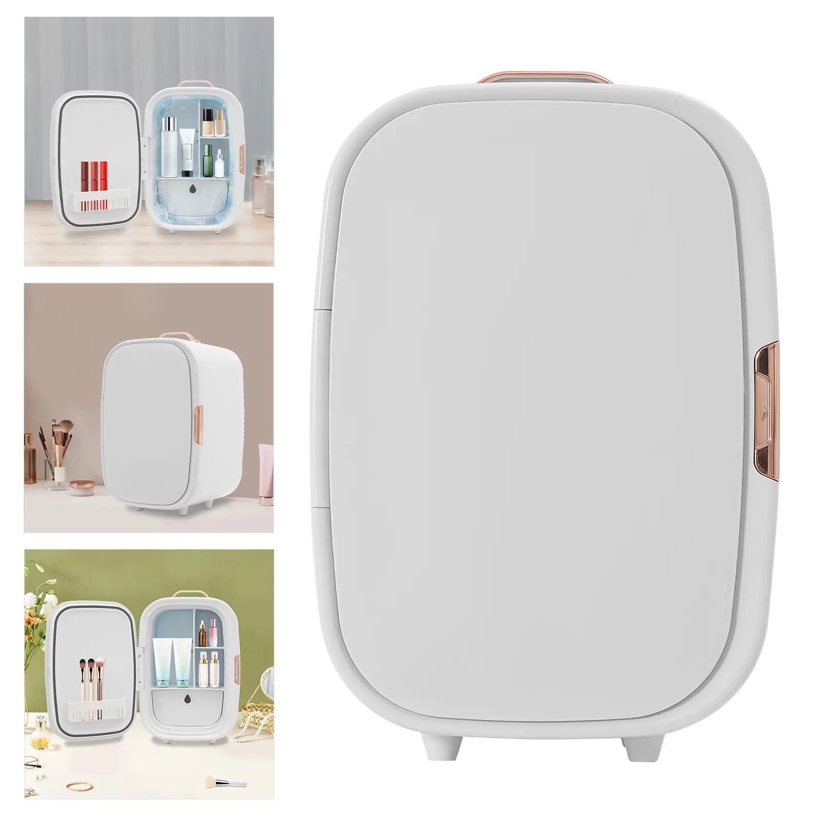CNCEST 12.68 Qt Dual-Function Cooling & Heating Mini Beauty Fridge - Large Capacity Compact Refrigerator for Skincare, Makeup Tools, Abs Storage, Travel, Bathroom & Dressing Table