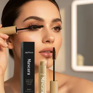 Brown Mascara Waterproof Volumizing Long Lash Lengthening Curling Lash Lift Smudge Proof Clump Free Fluttery Lashes Daily Makeup Quick Easy Application 7ml