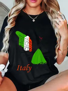 100% Cotton Italy t shirt, rome tshirt women,women T-Shirt