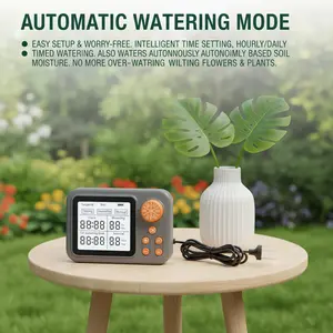 Smart Indoor Plant Watering System - Automatic Drip Irrigation Kit with Humidity Sensor for Potted Plants, Self Watering Device for Vacation & Daily Use, Supports 10-15 Plants in Office/Garden#Mother's Day Gift