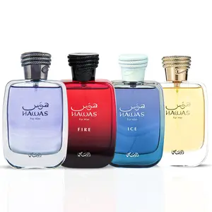 Hawas For Him, Hawas Ice, Hawas Fire & Hawas For Her Eau De Parfum Sprays 100ML (3.4 OZ) By Rasasi |(Collection)