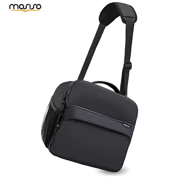 MOSISO Waterproof Unisex DSLR/SLR/Mirrorless Camera Shoulder Bag - Padded Protection, Padded Strap, Tripod Holder, Rain Cover, Full-Open Sling Crossbody Case for Canon Nikon Sony (Black), Adjustable