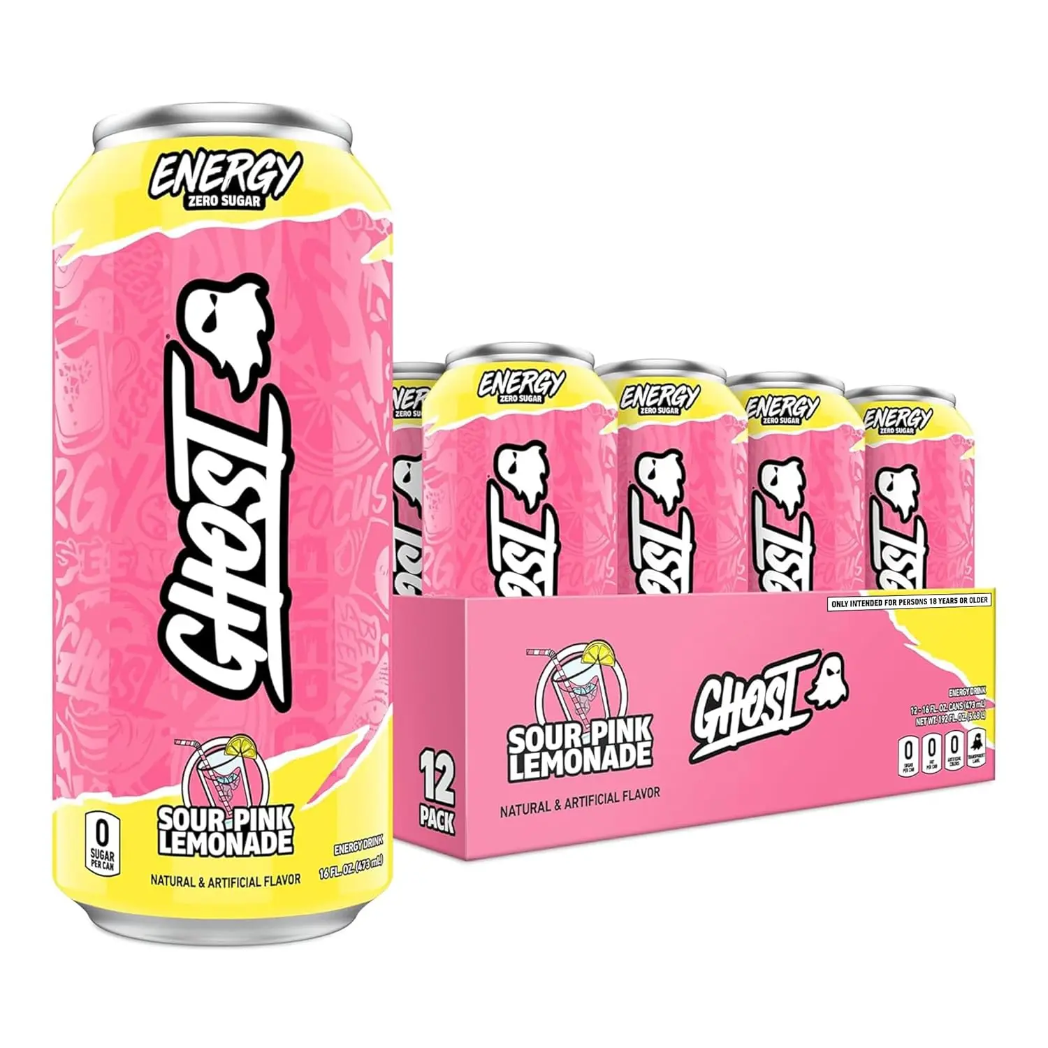 Sour Pink Lemonade – 16oz (12-Pack)