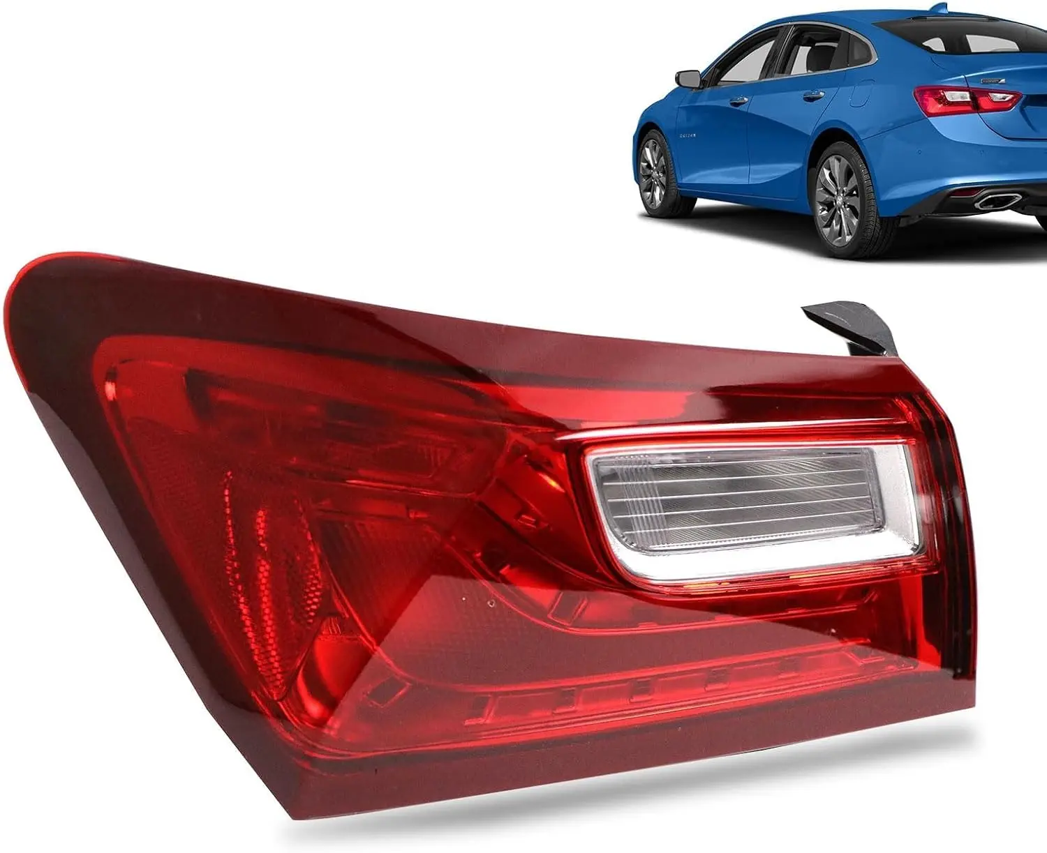 Tail Light Compatible With 2016 2017 2018 Chevy Malibu Outer Left Side| Halogen, Driver side taillight, Rear light, Replace 84516374