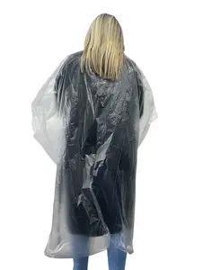 Vikval 100 pcs Large Easy Use Household Hair Disposable Transparent Wrap Shawl Oversize Long Cloth Salon Cape  waterproof Set