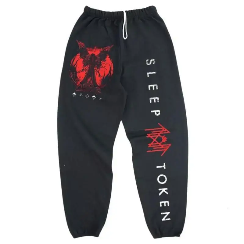 Rock Style Sleep Token Take Me Back To Eden Red Unisex Sweatpants for Running and Sports, Comfortable Clothing, All Season Unisex Trouser, Guys Joggers, Athletic Gym Sweatpants, Unisex Casual Trendy Top Sweatpant