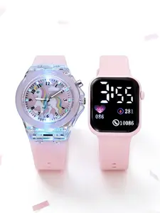Cute Unicorn Design Watch Set for Boys Girls, Glowing Function Pony Quartz Watch & Sports Electronic Movement Watch, Perfect Gift for Birthdays Valentine's Day Easter Wristwatch