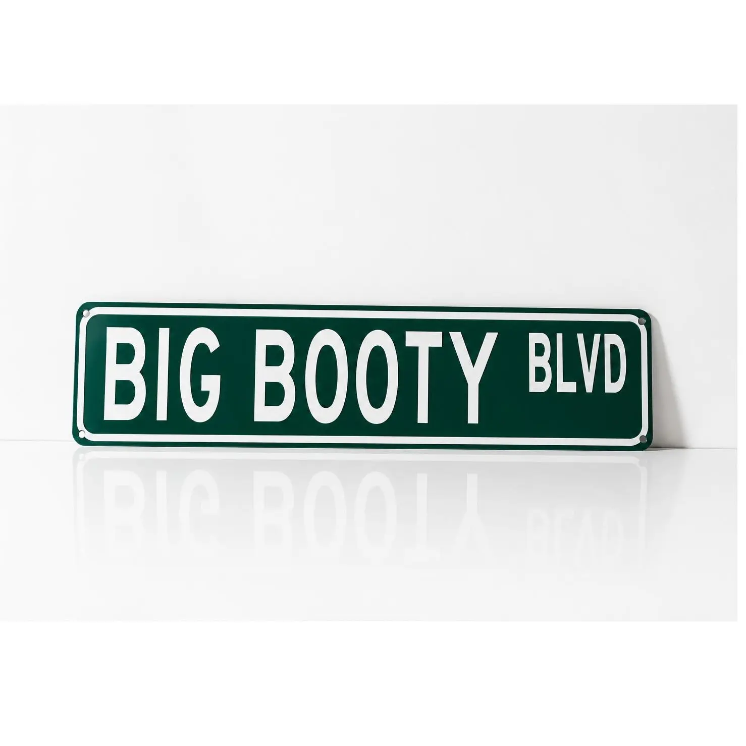 Funny Big Booty Blvd Metal Street Sign, 15.75 x 3.94 Inch Aluminum Metal Sign, Novelty Wall Decor for Man Cave, Garage, Home Bar, Bedroom, Funny Gift for Friends & Adults