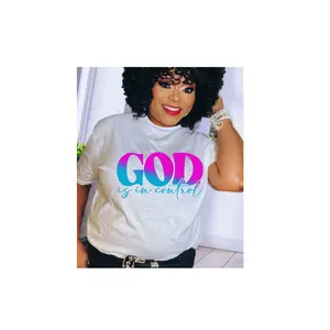 Ready to Press God is In Control Clear Film Transfers