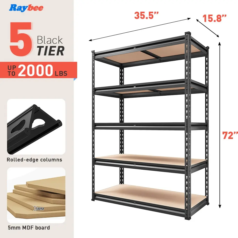5 Tier-35.5"W*15.8"D*72"H
