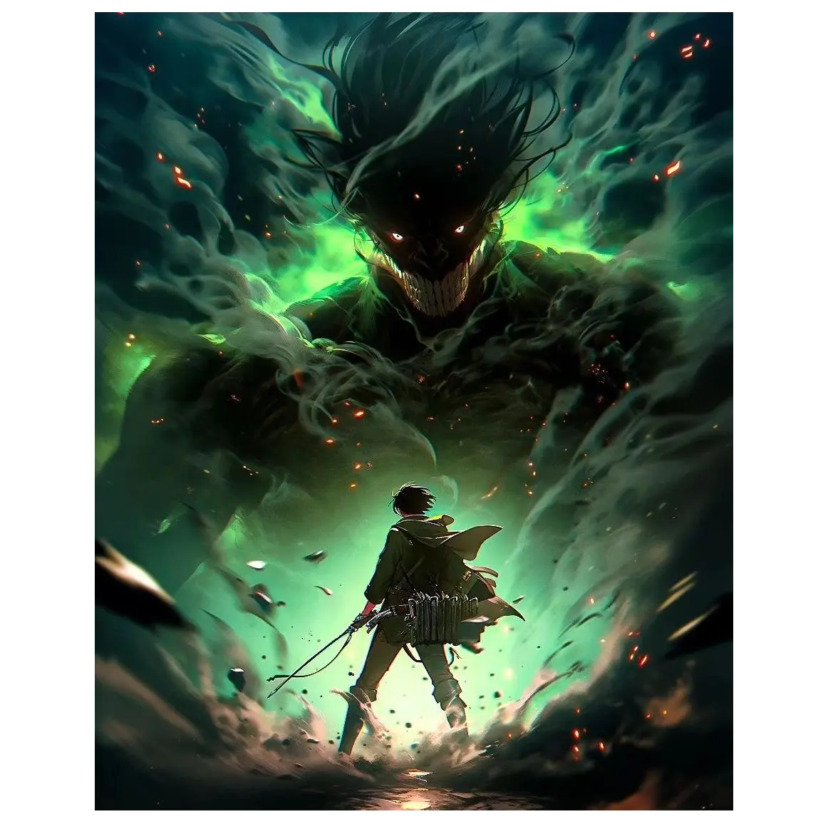 Levi Ackerman Attack on Titan Anime Poster, Levi AOT Anime Manga Posters Decor Photo