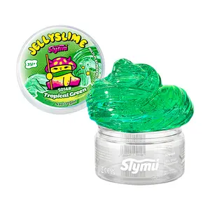 Slymu Jelly Slime Tropical Green 120ml Pack Vibrant Colors Creative Play Sensory Rich Fun for Kids Ages 3+ Non-Toxic Safe Toy with Unique Gameplay and Fine Motor Skills Development