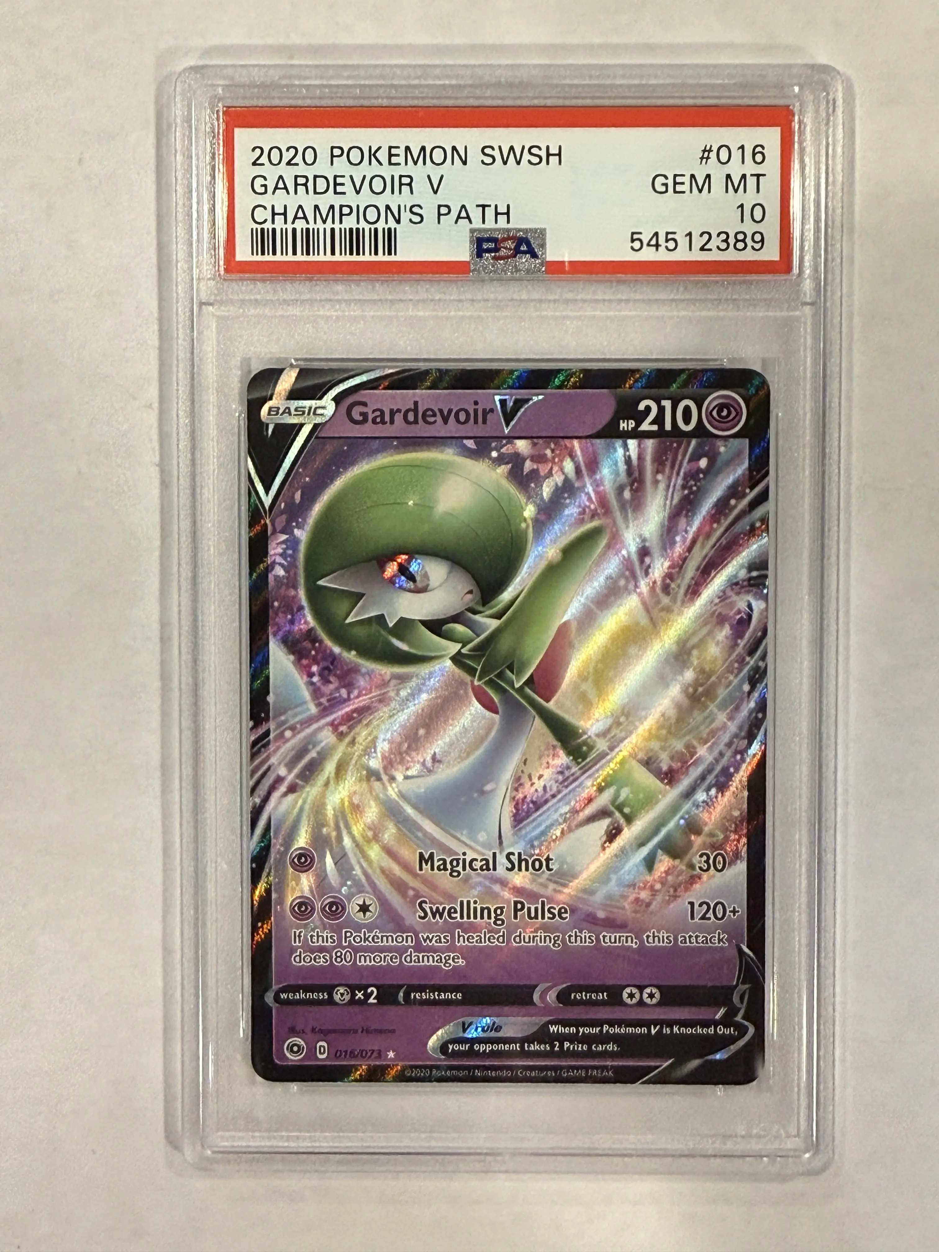 GRADED AUTHENTIC POKEMON TCG PSA-GRADE-10-GARDEVOIR V-CHAMPION'S PATH-#016/073