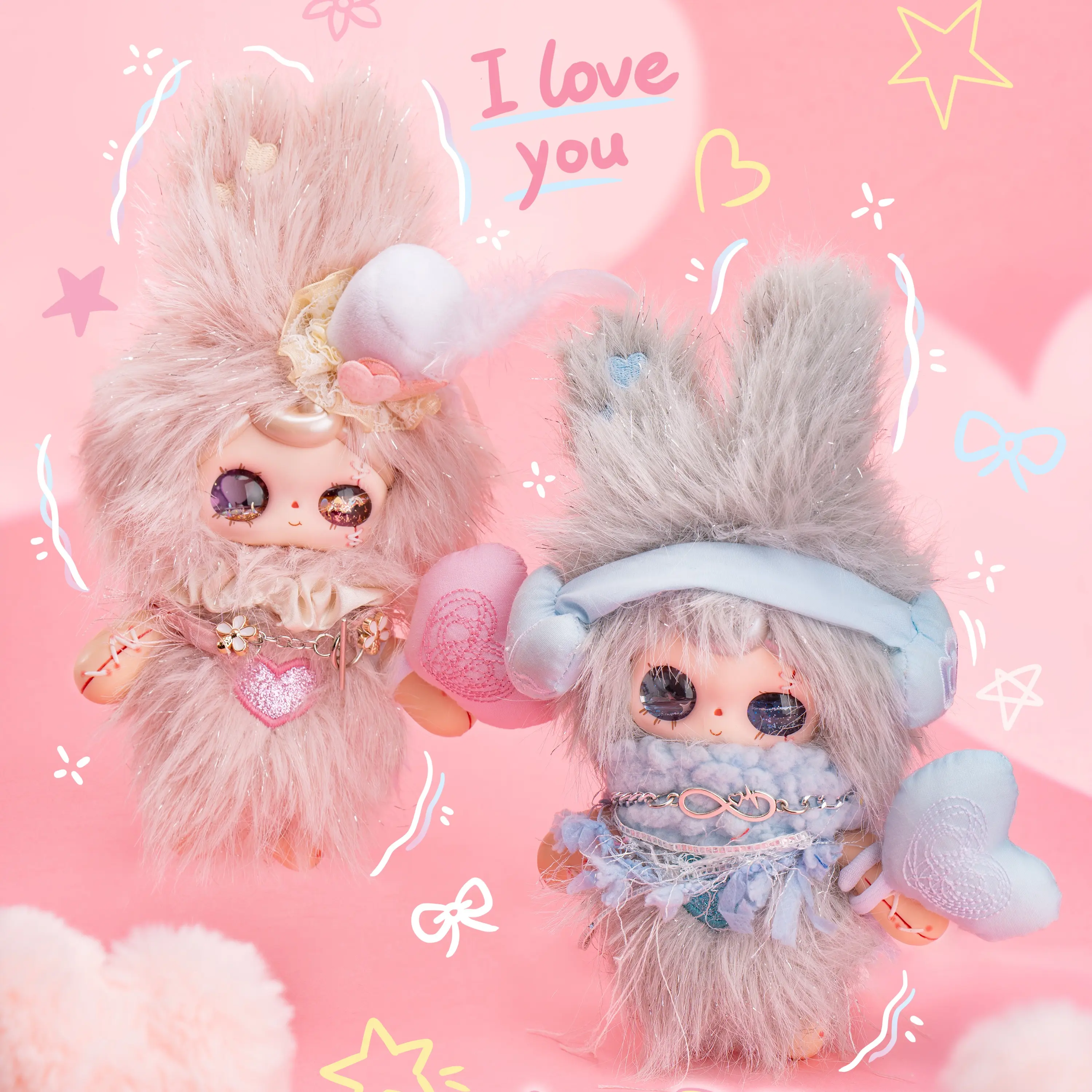 （03）Yuna Limited Edition Blister Card Plush MysteryBoxes Bag Pendant Bunny Plush Dolls Soft Collectibles