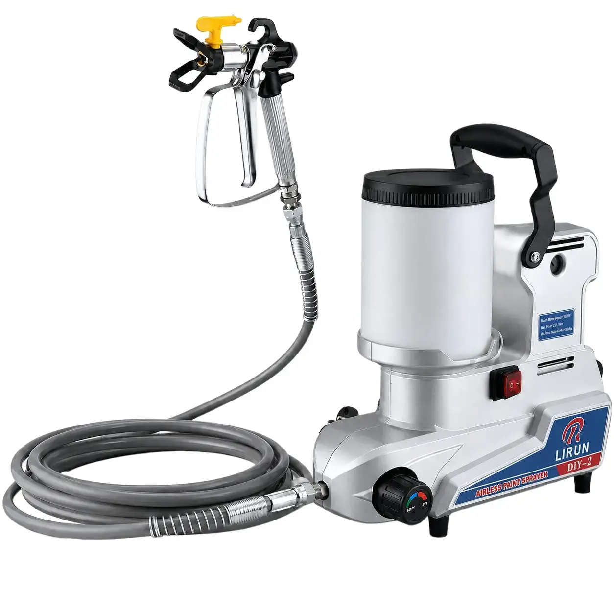 750W Airless Paint Sprayer 2500PSI 2.5L Min High Pressure Paint Gun with 5m Hose Compact DIY Entry Level Model 2 750W Airless Paint Sprayer 2500PSI 2.5L Min High Pressure Paint Gun with 5m Hose Compact DIY Entry Level Model 2