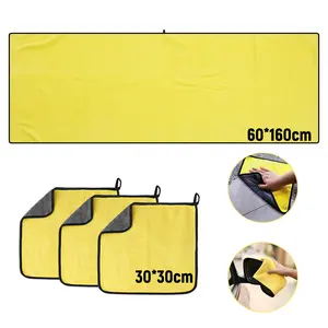 Microfiber Towels for Cars 400 GSM, Thick, Super Soft Drying Towels for Cars Dual-Sided for Cleaning Washing and Buffing