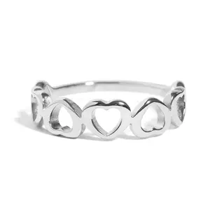 Ring Alternating Heart Stacking