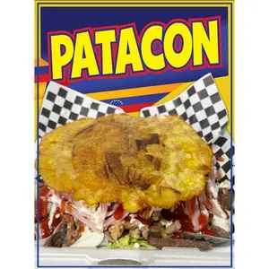 Patacon Sticker Window Decal Truck Concession Vinyl Restaurant Wall poster Sticker Venezuelan Food Sign