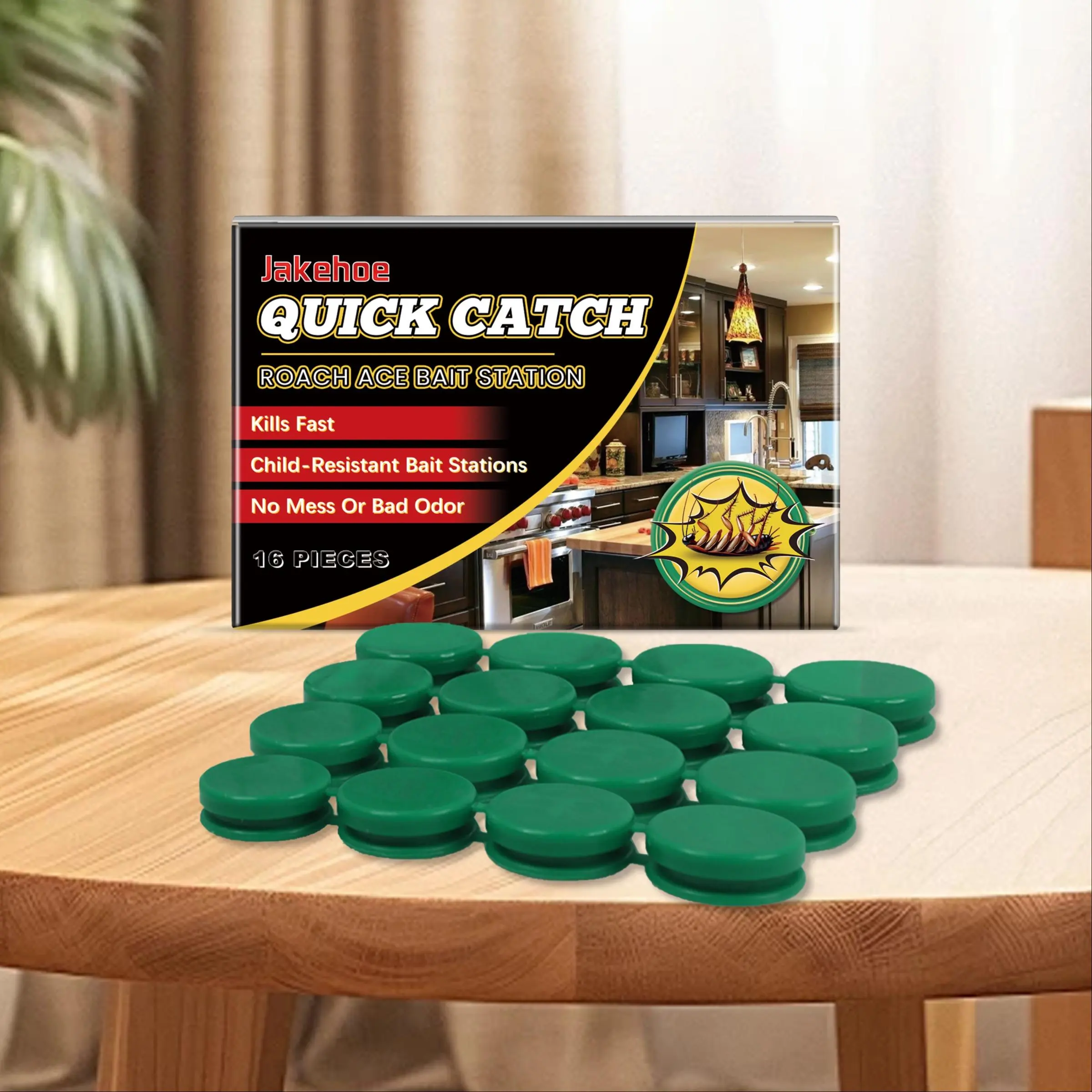 Cockroach Trap, 1/2 Sets Cockroach Catcher, Indoor Insect Control ...