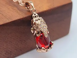 Elegant Carnelian Pendant Necklace: Handcrafted Elephant Charm, 20 Inches