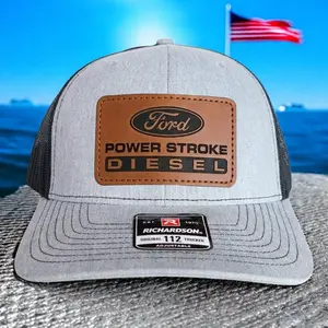Ford Power Stroke Diesel Trucker Hat Truck Lover Cap Pickup Truck Mesh Snapback Richardson 112 Style Blue Collar Workwear Hat USA