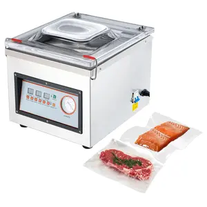 DZ-260C Chamber Vacuum Sealer Machine Commercial Grade 1700W -100KPa Suction 12.6" Seal Bar for Food Storage Marinate Liquid & Solid Foods 30 Bags & Accessories for Home Kitchen Restaurant