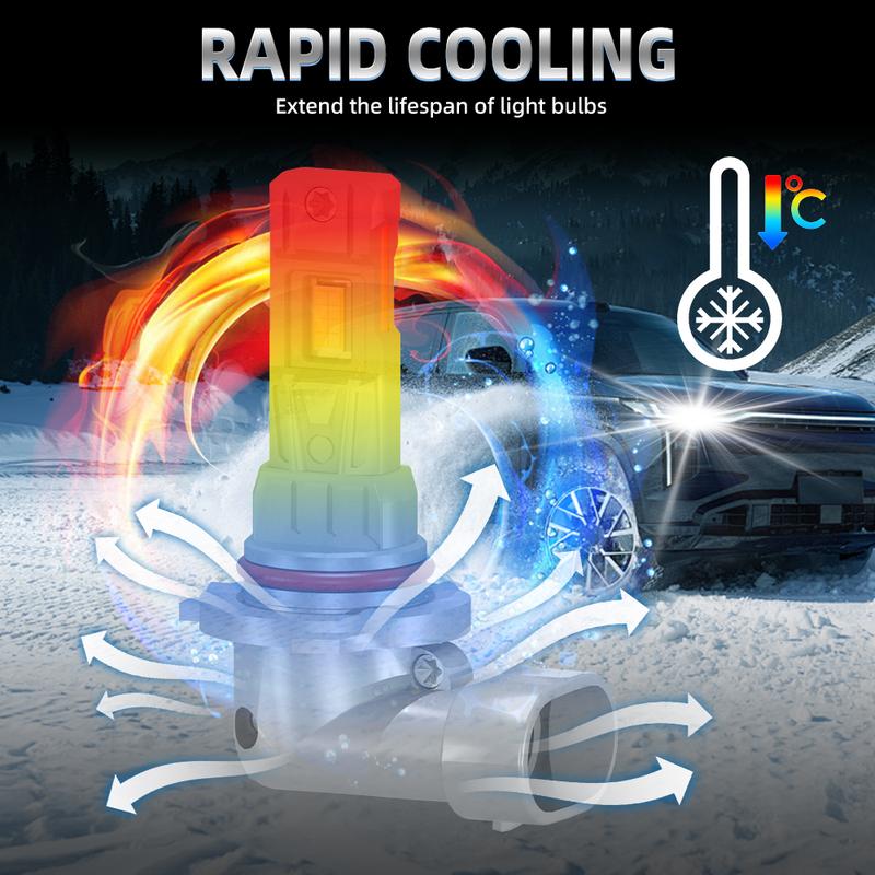 2pcs H4 H7 9005 9006 H11 H1 High Low Beam Car LED Headlights, 300% Brightness Super Bright，Highperformance Bulbs, Heatresistant Design, Car Enthusiasts