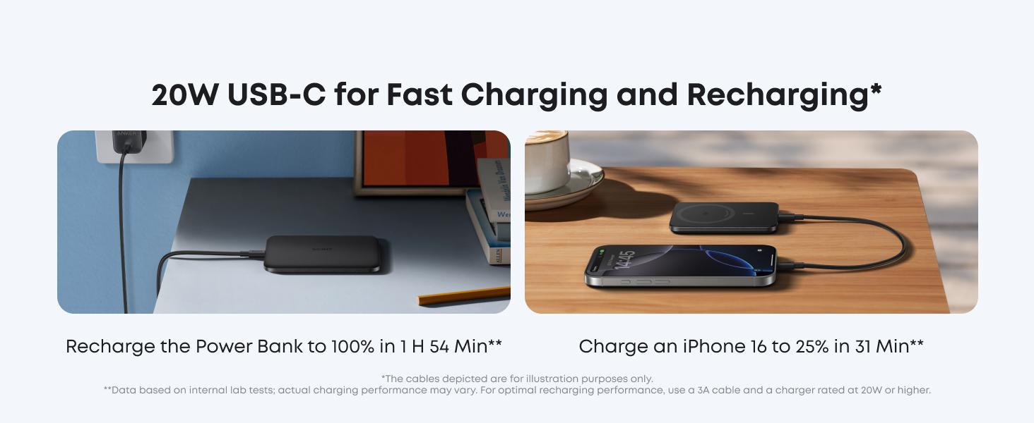 [Live Only] Anker Nano Charger (45W) and 6 ft USB-C to USB-C Cable ×2  + Anker Nano Power Bank (5K, MagGo, Slim)