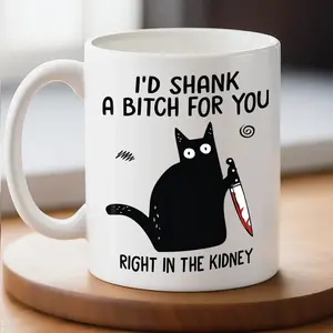 Judywin Talk - Friendship 11oz Ceramic Mug - Defend My Bestie - Sarcastic Gift Idea Reusable Reusable Washable Coffee Cup Tumbler Reuse Drinkware