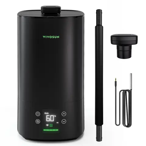 VIVOSUN Intelligent Wi-Fi Humidifier,5L/9L/19L Humidifier with Temp & Humidity Probe, Smart Remote Control, Designed for Growers