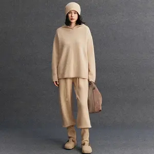 100% Pure Cashmere Hooded Set - Premium Luxury Loungewear