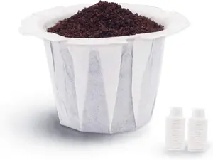 Disposable Coffee Filters, 100 Counts Coffee Filter Paper for Keurig Brewers Single Serv