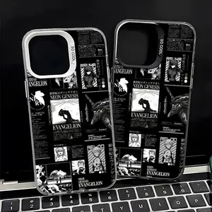 Neon Genesis Evangelion Aesthetic TPU Case for iPhone 17 Pro Max Plus Air/16/15/14/13/12/11 Luxury Shockproof Protector with Non-Slip Design and Full Body Protection