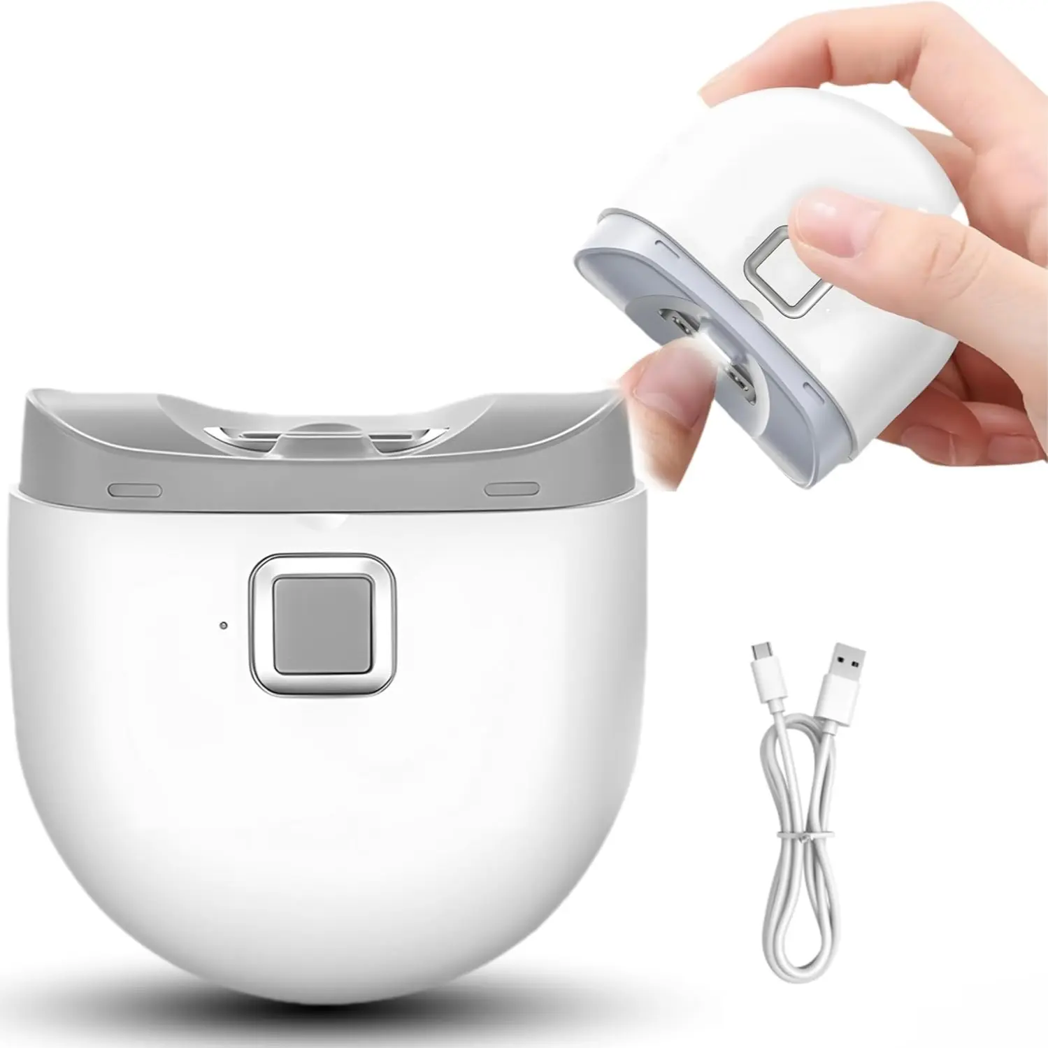 Portable Electric Nail Clipper with LED Light, 2 Speed Automatic Nail Trimmer, Rechargeable Manicure Tool for Baby Children Adult Elderly, Nail Clippers, Precise Nail Trimmer, Cordless Nail Trimmer